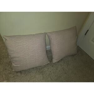 Set of 2 Antonio Salgado 20x20 Blush Pink Jacquard Throw Pillow Made in Portugal